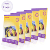 Pachet 5 topuri hartie foto glossy kodak 230 g format a4 100 coli